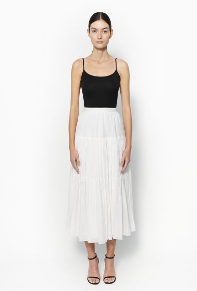 Saint Laurent 2015 Embroidered Cotton Skirt - 1