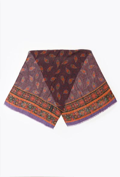Saint Laurent Vintage Floral Paisley Scarf - 2 Saint Laurent Vintage Floral Paisley Scarf - 2