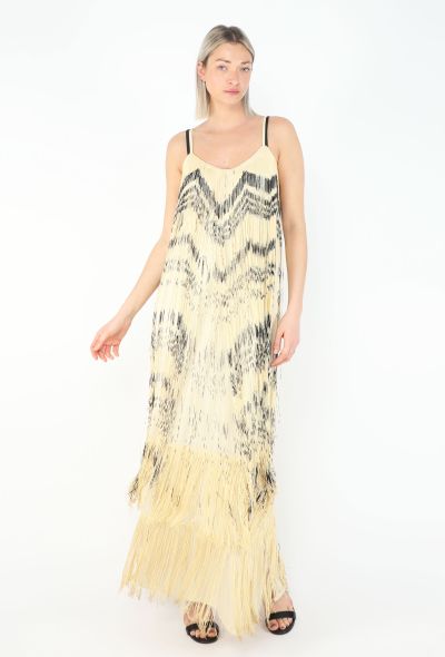 Chevron Fringed Maxi Dress - 1