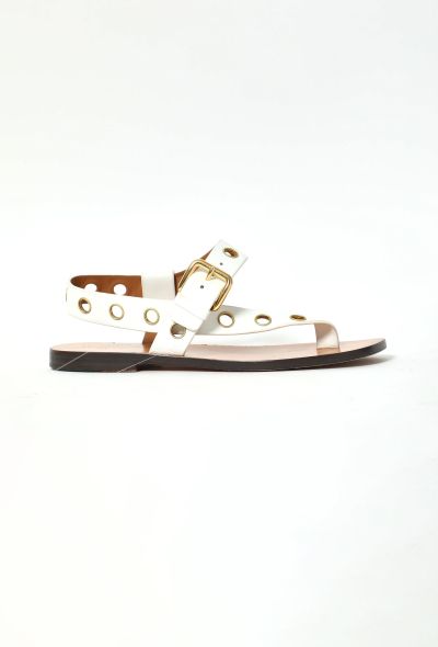                             Céline by Phoebe Philo Leather Eyelet Sandals