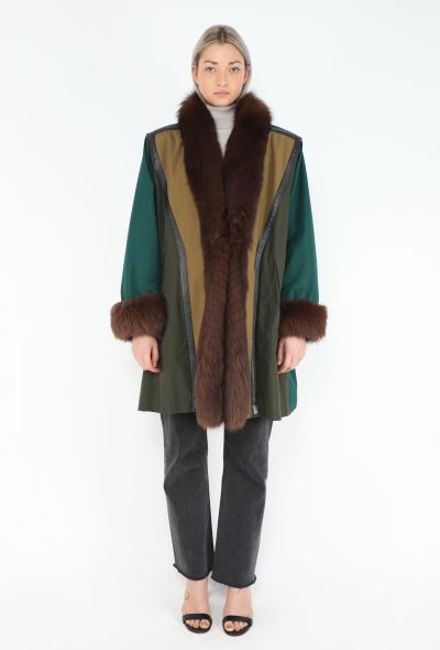 Saint Laurent '80s Tonal Shearling Coat-Lined Fur Coat - 1