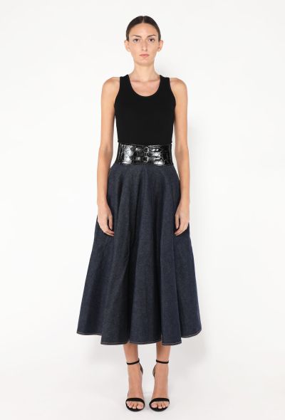 Alaïa 2022 Belted Denim Skirt - 2 Alaïa 2022 Belted Denim Skirt - 2