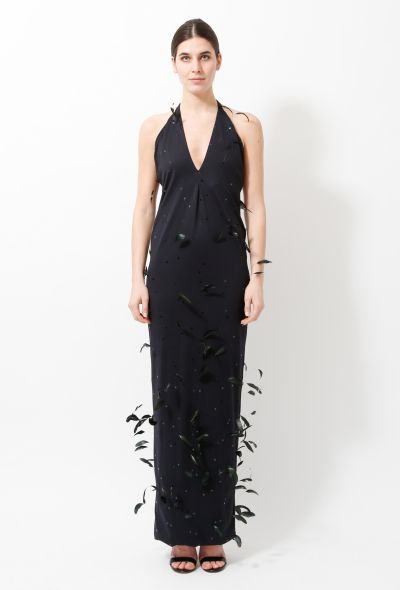                                        '90s Stephen Sprouse Feather Gown-1