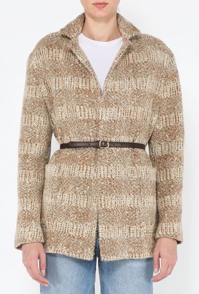 Loro Piana Phillip Wool Tweed Belted Coat, 2024 - 2