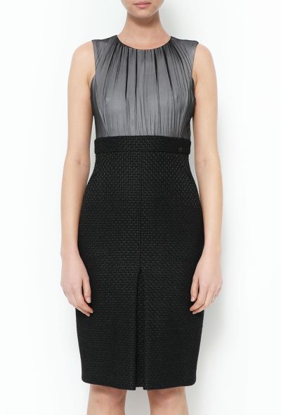 Chanel Silk Tweed Slit Dress - 2