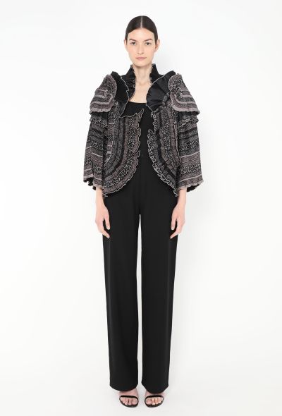 Zandra Rhodes Collector '70s Hand-Painted Plissé Jacket - 1 Zandra Rhodes Collector '70s Hand-Painted Plissé Jacket - 1