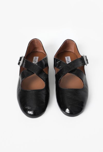 Alaïa 2024 Patent Crossover Ballerinas - 2