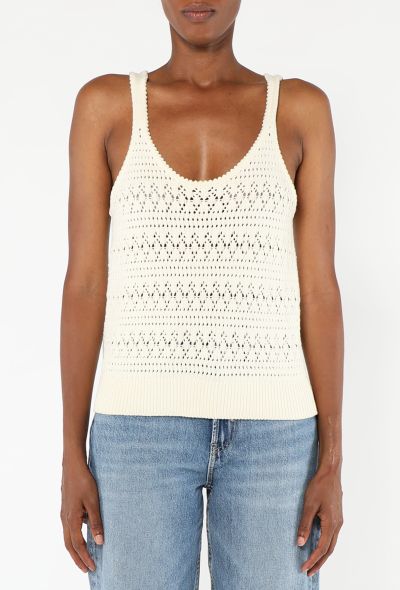 Céline Pointelle Knit Tank Top - 1