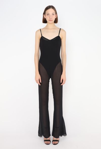 Chanel 2002 Flared Georgette Jumpsuit - 1 Chanel 2002 Flared Georgette Jumpsuit - 1
