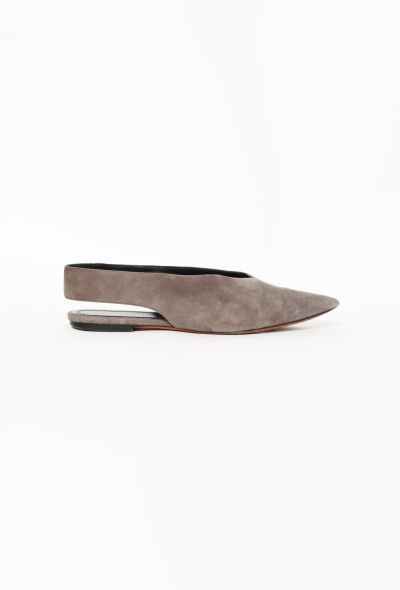                             Céline by Phoebe Philo Pointed Suede Slingback Flats