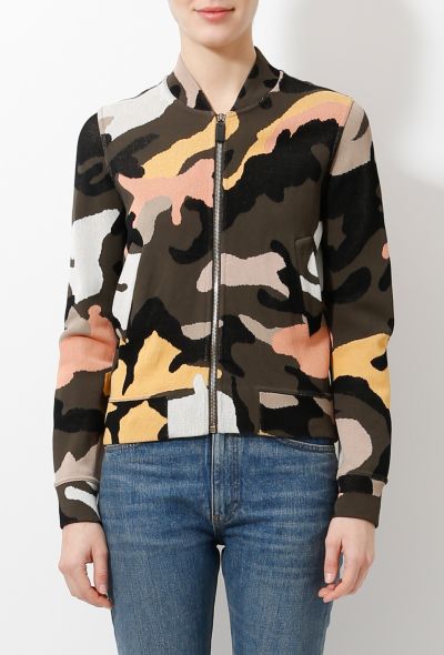                             Camouflage Knit Bomber - 2