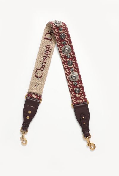 Dior S/S 2019 Burgundy Oblique Bag Strap - 1 Dior S/S 2019 Burgundy Oblique Bag Strap - 1