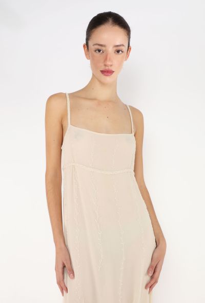 Alberta Feretti '90s Hand-Embroidered Slip Dress - 2