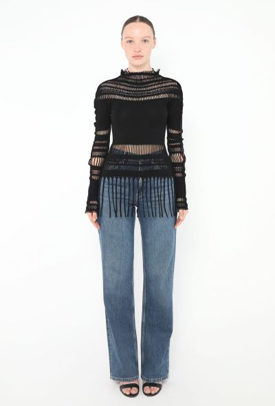 Issey Miyake Misty Cut-Out Fringe Top - 1
