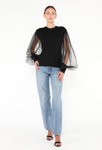 Schiaparelli 2023 Tulle Sleeved Sweater - 2