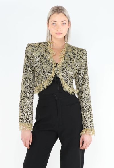 Saint Laurent STUNNING F/W 1987 Lace Ruffled Bolero - 1