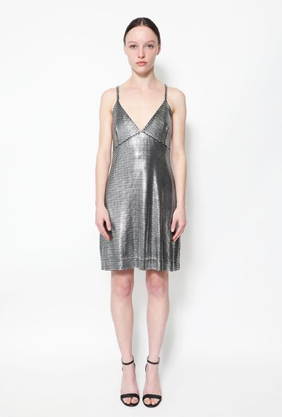                                         Vintage Metallic Pixelated Slip Dress-1