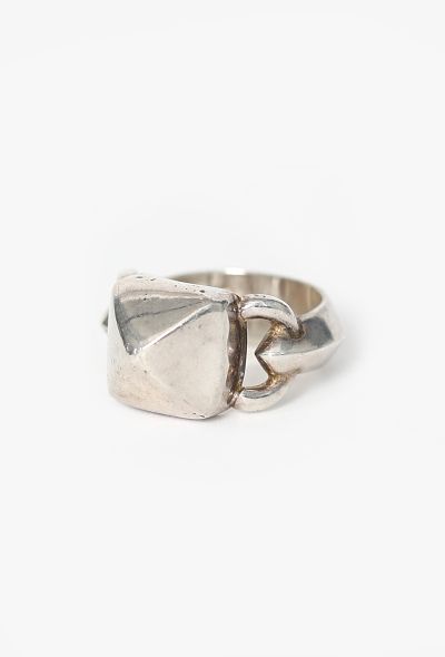 Hermès '90s Médor Sterling Silver Ring - 1
