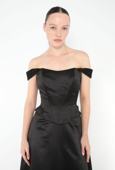 Saint Laurent STUNNING Off-Shoulder Charmeuse Gown - 2