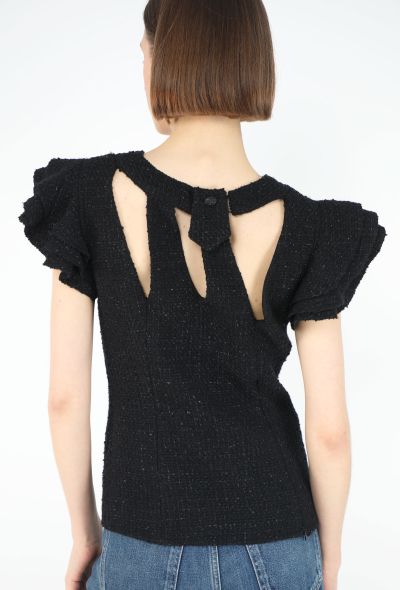 Chanel 2010 Ruffled Tweed Top - 1