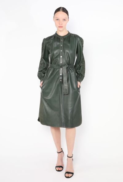Jean Muir Belted Leather Dress, 1970s - 1