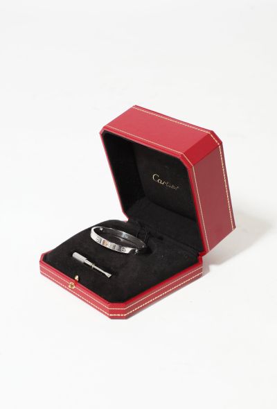 Cartier 18k White Gold Diamond Love Bracelet - 2
