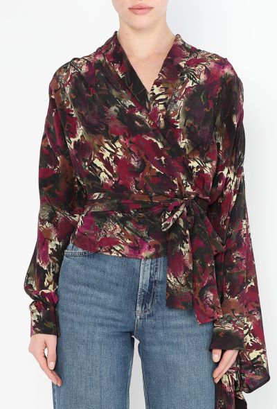 Balenciaga Resort 2018 Abstract Wrap Blouse - 1