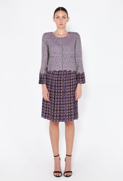 Chanel Tweed & Silk Clover Printed Ensemble, 2001 - 1