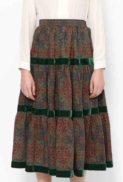                             Late '70s Printed Peasant Skirt - 2