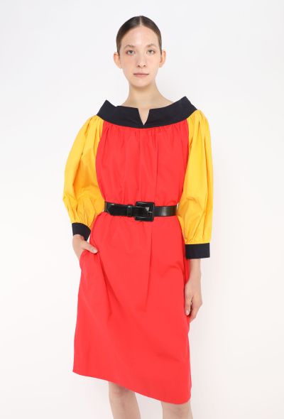 Saint Laurent S/S 1980 Poplin Colorblock Dress - 1 Saint Laurent S/S 1980 Poplin Colorblock Dress - 1
