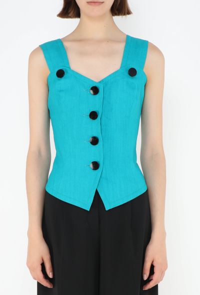 Saint Laurent '90s Linen Bustier Top - 1 Saint Laurent '90s Linen Bustier Top - 1