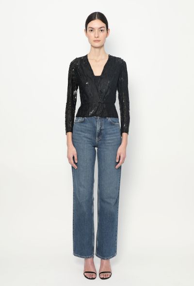 Cropped Sequin Cardigan - 2 Cropped Sequin Cardigan - 2