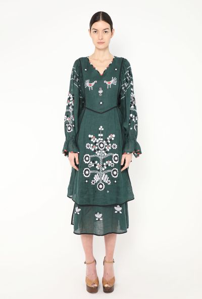 Vita Kin Belted Embroidered Linen Dress - 1 Vita Kin Belted Embroidered Linen Dress - 1