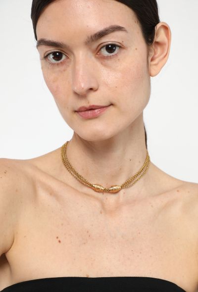 Vintage Fine Jewelry Antique 18k Yellow Gold Choker Necklace - 2 Vintage Fine Jewelry Antique 18k Yellow Gold Choker Necklace - 2