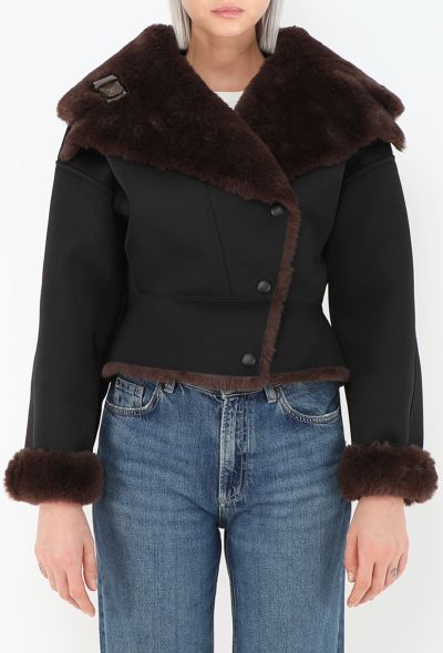 Louis Vuitton F/W 2019 Faux Shearling Aviator Jacket - 1