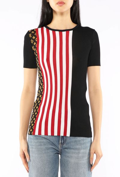 Louis Vuitton Monogram Mixed Rib Knit Top - 1