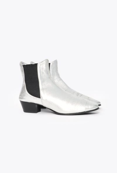 Chanel 2019 Metallic Lambskin Boots - 2 Chanel 2019 Metallic Lambskin Boots - 2