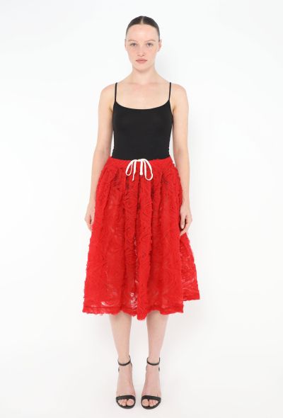 Comme des Garçons 2020 Flared Embroidered Tulle Skirt - 1