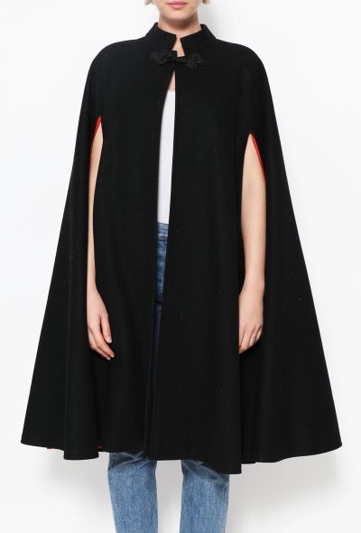                                         COLLECTOR '70s Flared Wool Cape-1