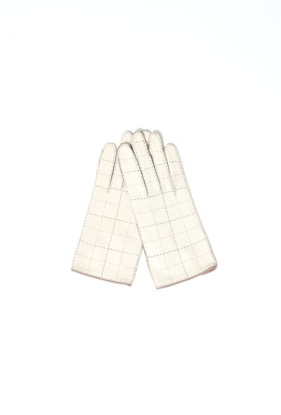 Hermès Checkered Lambskin Leather Gloves - 1