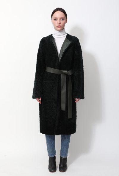 Céline Classic Shearling Belted Coat - 1