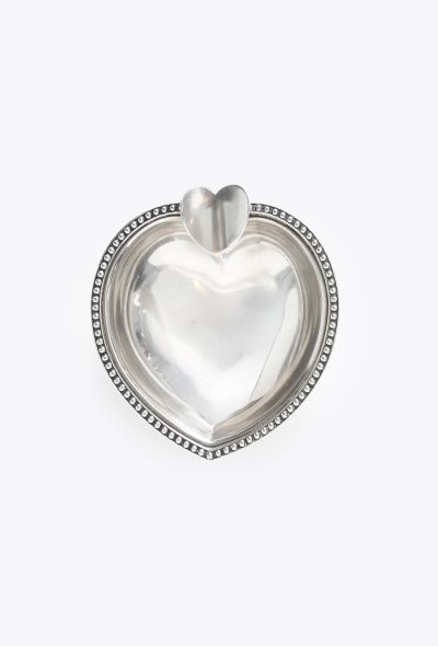 Dior 1960s Sterling Silver Heart Vide-Poche - 1