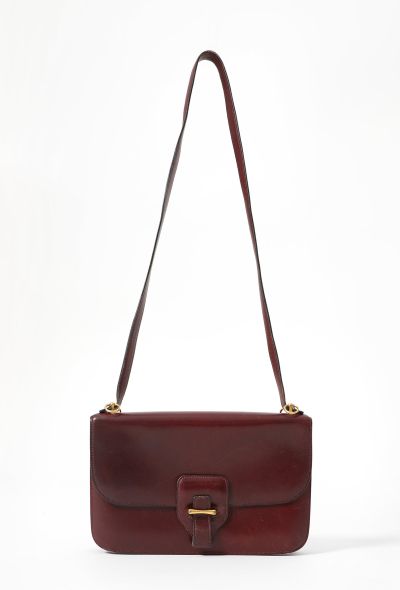 Hermès '70s Bordeaux Box Shoulder Bag - 1