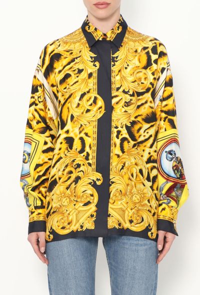 Gianni Versace F/W 1992 Baroque Silk Blouse - 1 Gianni Versace F/W 1992 Baroque Silk Blouse - 1