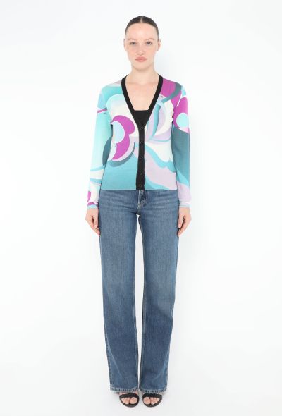Emilio Pucci Abstract Silk Knit Cardigan - 2 Emilio Pucci Abstract Silk Knit Cardigan - 2