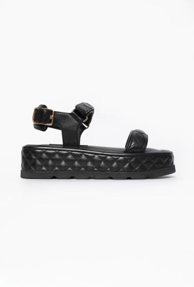 Chanel Quilted Leather 'CC' Sandals, 2022 - 1