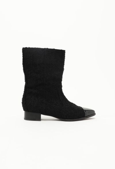 Chanel 2018 Cap-Toe Tweed Boots - 1