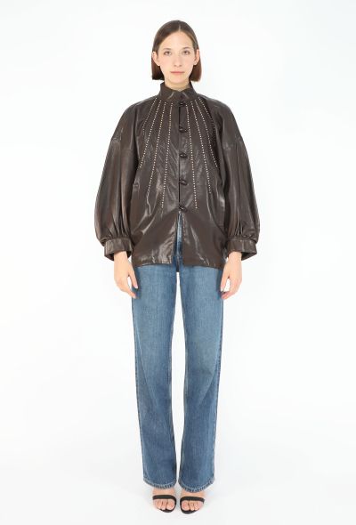 Saint Laurent COLLECTOR 1989 Studded Lambskin Bomber Jacket - 2