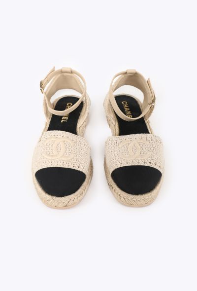 Chanel Crochet Espadrille Sandals, 2022 - 2