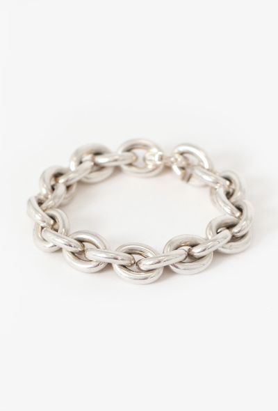 Vintage Fine Jewelry Sterling Silver Navette Chainlink Bracelet - 1